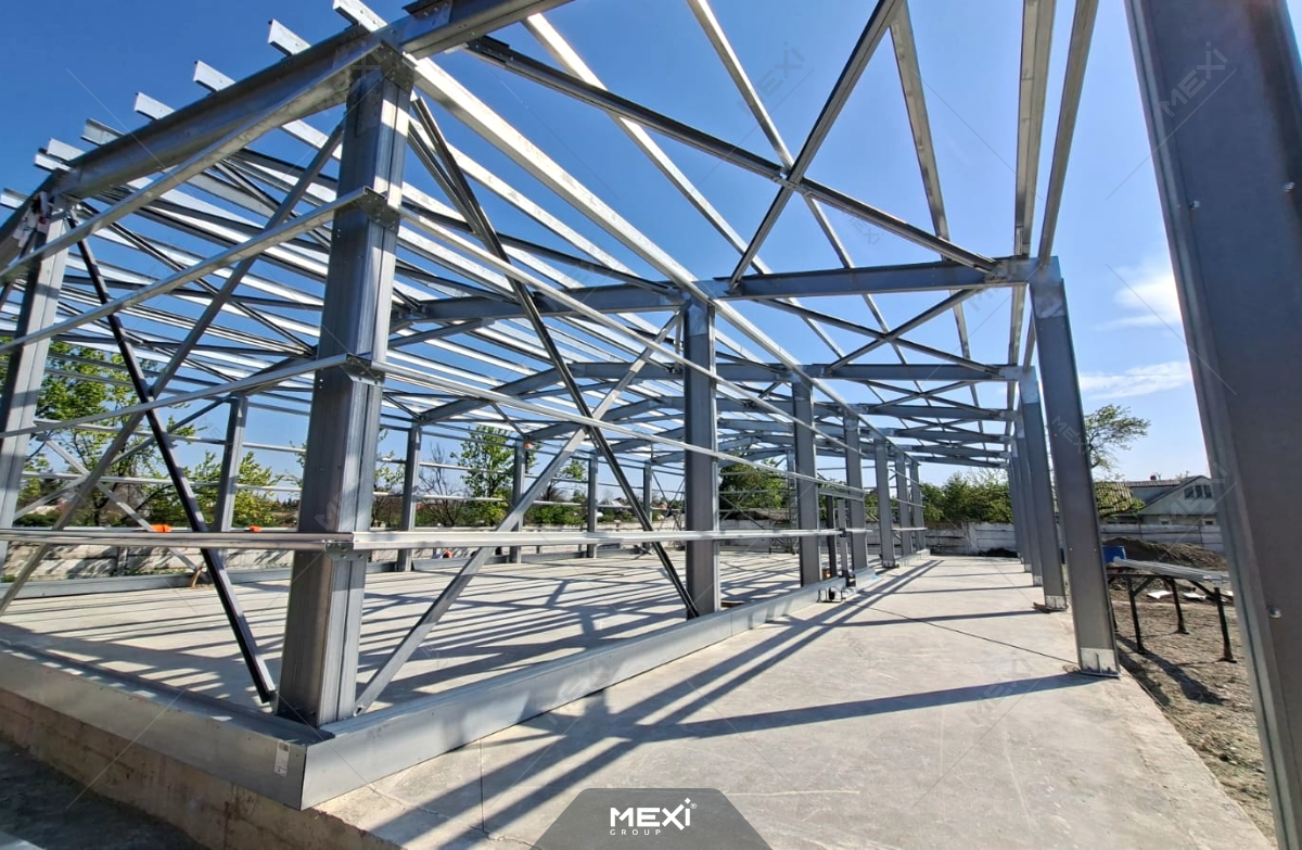 structură metalică pentru hală de depozitare
